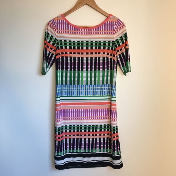 Eliza J Short Sleeve Jersey Shift Dress Crew Neck Short Sleeves Womens S… - Picture 4 of 7